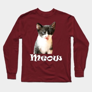 Meow Cute Kittens Cats Long Sleeve T-Shirt